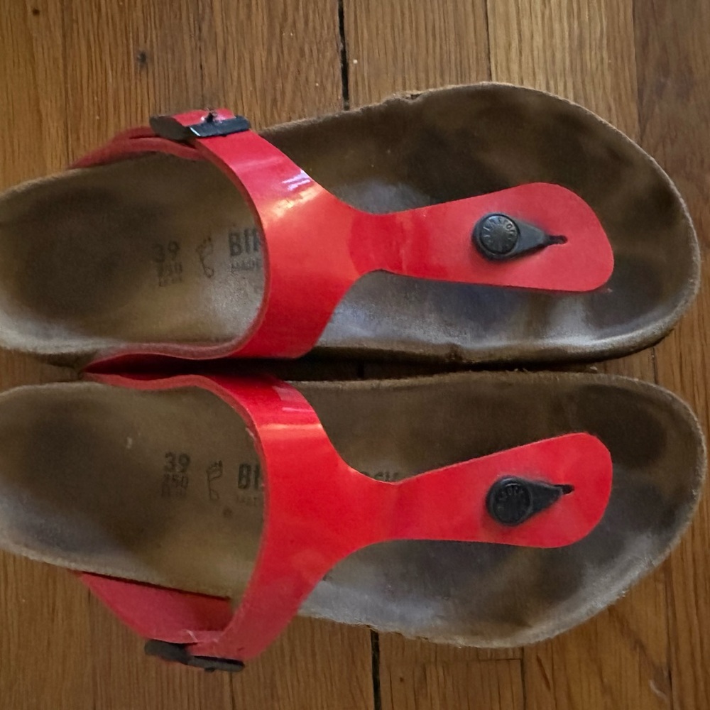 Birkenstock Gizeh Red Sandals - Picture 3 of 6